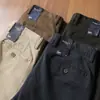 Pantalones Casuales de Negocios de Algodón Lavado de Sarga Gruesa para Hombre, Estilo Americano Recto Holgado, Suave y Elástico, No Planchar, Otoño e Invierno 2024
