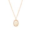Colar de letras ovais de diamante branco de aço inoxidável europeu e americano, colar feminino com 26 letras, joia estética, presente para o dia das mães