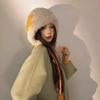 Chapéu Feminino Feito à Mão Crochê Arco Bolsa Chapéu Quente Proteção Para Orelhas Chapéu Espessado Malha Lei Feng Chapéu Outono e Inverno Frio Chapéu Moda