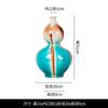 Jarrón de cerámica azul y verde con cambio de horno de Jingdezhen, jarrón decorativo de cerámica para mueble de TV de sala de estar