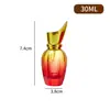 Frasco de Perfume com Cor Degradê de Aparência Elevada, Frasco de Embalagem Transfronteiriça de Alto Padrão, Frasco de Spray de Perfume Colorido Portátil com Fundo Espesso