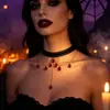 Grande Coleção de Halloween Gota de Sangue Escura Fantasma Gritando Colar Engraçado Aranha Criativa Fantasma Olho de Sangue Corrente para Clavícula