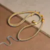 Fio de algodão esfregado à mão estilo Xizang tecido à mão em oito partes pendurado Thangkawen play Zakilam joia ajustável estilo étnico