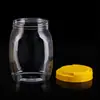 Pote transparente selado de boca larga, à prova de umidade, de alta capacidade, grau alimentício, para armazenar grãos, chás de ervas e lanches para uso doméstico