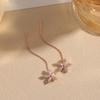 Pendientes de copo de nieve largos, de moda, con un diseño único de nicho, pendientes de joyería para mujer, de moda, ligeros, de lujo, con personalidad y temperamento, pendientes de borlas.