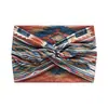 18cm Europeu e Americano Transfronteiriço Estampado Cruz Yoga Esportes Faixa de Cabelo Laço Nó Retrô Castanha Lado Largo Tie Dye Faixa de Cabeça Turbante