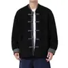 Transfronterizo 2025 Invierno Nuevo Estilo Chino Lana de Cordero Cuello Alto Botón Zhongshan Chaqueta Abrigo de Algodón Estilo Chino Antiguo