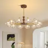 Lámpara de salón minimalista italiana, 6 nuevas, lujo ligero, alta gama, retro, artística, creativa, para comedor o dormitorio, aluminio y hierro