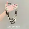 Colar de Botões Camadas Estilo Madeira Boêmio Design de Nicho Estilo Étnico Elegante Versátil Moda