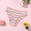 Nuevas Bragas de Algodón Puro con Hilo de Colores para Mujer Cintura Media-Baja Control de Abdomen Transpirables Doble Capa Pantalones Brasileños Procesamiento y Personalización