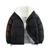 Casaco de inverno masculino novo acolchoado de algodão com veludo de cordeiro acolchoado para casais, gola alta, casual, moderno, casaco acolchoado de algodão, jaqueta acolchoada de algodão, fábrica