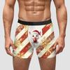 AliExpress Amazon Transfronterizo Regalo de Navidad Año Nuevo Ropa Interior para Hombre Seda de Leche Cintura Media Alta Elasticidad Alta Transpirables Pantalones Cortos
