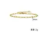 Joias Europeias e Americanas pulseira longa chata de aço inoxidável dourada joias de personalidade simples femininas atacado BR-1515