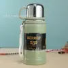 Copo térmico de aço inoxidável 304, grande capacidade, portátil, a vácuo, esportivo, com corda, conjunto totalmente em aço, alto valor de cor, água