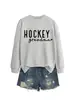 Sudadera para Mujer Amazon Otoño e Invierno Cómoda y Versátil Casual Transfronteriza Hockey Abuela Corazón Pequeño