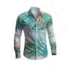 Camisa casual de manga larga impresa transfronteriza con un elegante diseño de estampado digital
