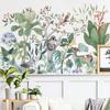 Adesivos de Parede Animais Folhas de Plantas Verdes Decoração de Sala de Estar Quarto Adesivos Autoadesivos AY10342 Lin Xi