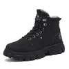 Botas Martin para hombre, nueva colección otoño/invierno 2026, forradas de felpa, cálidas, botas de nieve, de caña alta, suela gruesa, antideslizantes, botas de trabajo, X198-1