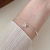 Pulsera Colgante Estrella Dulce para Mujer Pulsera Simple Estilo Frío Elegante Combinable Plata S925 Chapada Pulsera Nicho Ins