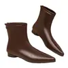 Novas botas skinny justas de bico fino para outono plus size 2026 botas Martin femininas retrô de baixa salto com zíper traseiro wish