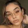 Gafas de Sol Ovaladas Sin Marco para Mujer Estilo Nuevo Venta Caliente Transfronteriza Moda para Usar Gafas de Sol Estilo Montura Pequeña Gafas de Metal