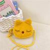 Nova bolsa de pelúcia infantil mini gatinho fofo acessórios de vestuário infantil bolsa bebê estilo ocidental foto bolsa diagonal para meninos e meninas