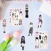 8 Peças de Quebra-Cabeça de Vestir Menina K-Pop Coreana Adesivos Fofos Desenho Animado Decoração Interativa Pai-Filho Adesivos Infantis DIY