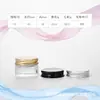 Botellas de Crema con Tapa Transparente de Aluminio Transfronterizas, Crema para Ojos, Crema Facial, Botellas Dispensadoras de Cosméticos, Botellas de Muestra de Vidrio Portátiles para Viaje al por Mayor
