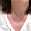 Popular Collar Estrella Sonrisa de Xiaohongshu, Nuevo Versátil, Moderno y Lujoso, Cadena para Clavícula Brillante Incrustada de Diamantes, Generación de Una Pieza