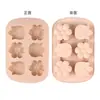 Molde para Hornear Pastel Molde de Silicona para Pastel de 6 Piezas Molde para Pastel con Forma de Flor Molde para Chocolate Molde para Pastel al Vapor Molde para Alimentos Complementarios para Niños