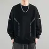 Sudadera para hombre 2025 otoño estilo americano holgada manga larga cuello redondo engrosada ropa deportiva pullover modelo moderno peso pesado