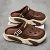 Sandalias de Punta Cerrada para Hombres y Mujeres, Nuevo Estilo de Verano, Para Exteriores, Resistentes al Olor, Antideslizantes, Suela Gruesa, Doble Uso, Zuecos Casuales