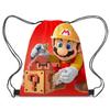Bolsa com Cordão Bolso com Cordão Mochila 2024 Mario Mario Bolsa de Armazenamento para Estudantes Mochila Esportiva para Fitness
