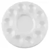 Paleta Redonda Blanca de Plástico de Diez Huecos Transfronteriza Suministros para Pintura Artística y Óleo Fabricante Venta al por Mayor