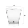 En stock taza cuadrada taza redonda múltiples tazas de postre taza para pudín taza para mousse plato cuchara de plástico desechable Amazon