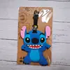 Etiqueta de equipaje de Stitch de orejas grandes y lindo de Star Baby, etiqueta con logo de equipaje de goma suave de PVC, colgante para tablero, colgante de embarque