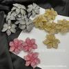 Nuevos zapatos super brillantes de pedrería clip para el pelo de flor accesorios para bolsos accesorios para tacones altos accesorios para zapatos de piel decoración de zapatos