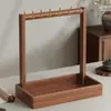 Soporte para Pinceles de Caligrafía Retro Estilo Chino de Madera Maciza de Gama Alta, Doble Uso para Colgar y Colocar en Escritorio, Almacenamiento y Organizador de Pinceles de Caligrafía