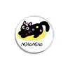 Broche de Gato Cartoon Original, Insígnia de Metal com Texto Personalizado, Pinos Versáteis para Roupas e Mochilas Atacado