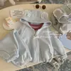 Conjunto de Otoño para Niña 2026 Nuevo Estilo Coreano Sudadera con Capucha de Encaje con Orejas, Conjunto de Dos Piezas para Bebé Estilo Coreano de Nicho