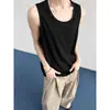 Verano 2026 Nuevo Chaleco sin Mangas Elástico Texturizado de Hielo de Moda para Hombre, Camiseta sin Mangas Deportiva de Corte Holgado, Talla Grande de Moda