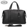 Bolso de mano de cuero genuino personalizado para hombre, bolso de viaje de corta distancia de gran capacidad, bolso de lona de cuero de vaca para negocios, bolso de gimnasio de moda