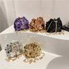 Bolsito de Lentejuelas para Mujer 2025 Nueva Moda Trendy Verano Bolso de Cubo Portátil Estilo Extranjero Bolso Bandolera de Cadena Bolso de Noche