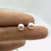 Pendientes de Perla Pequeña Tipo Frijol Simples Japoneses y Coreanos de 8 mm para Mujer Pendientes Pequeños de Perla Joyería Regalos Pequeños Baratos Fabricante Venta al por Mayor