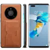 Para Huawei Mate40 Capa de Celular com Porta-Cartões Imitação Couro Fosco Capa Traseira Capa Protetora mate40 pro