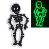 Parche Luminoso de PVC con Calavera de Halloween para Carcasa de Teléfono, Decoración Luminosa para Zapatos que Absorbe el Calor, Accesorios DIY para Halloween