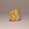 Souvenir de Navidad Talla en Madera de Ciprés Llavero Colgante Navideño Productos de Madera del Zodiaco de Dibujos Animados Dragón, Serpiente y Año del Caballo