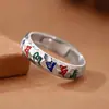 Anillo de Esmalte de Jade con Mantra de Seis Palabras para Hombre, Anillo Sólido Versátil Estilo Chino, Modelo Nuevo, Venta Directa del Fabricante