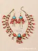 Estilo étnico exótico tocado cadena de frente collar bohemio antiguo retrato de viaje de Yunnan Lijiang colgante de cejas accesorios para el cabello