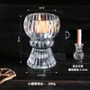 Portavelas de Cristal Creativo de Lujo Ligero, Decoración Retro Europea, Decoración Romántica para Bar, Copa para Velas de Doble Uso, Decoración del Hogar